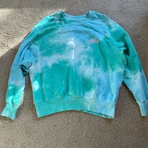 Billabong blue tie dye waves for days crewneck